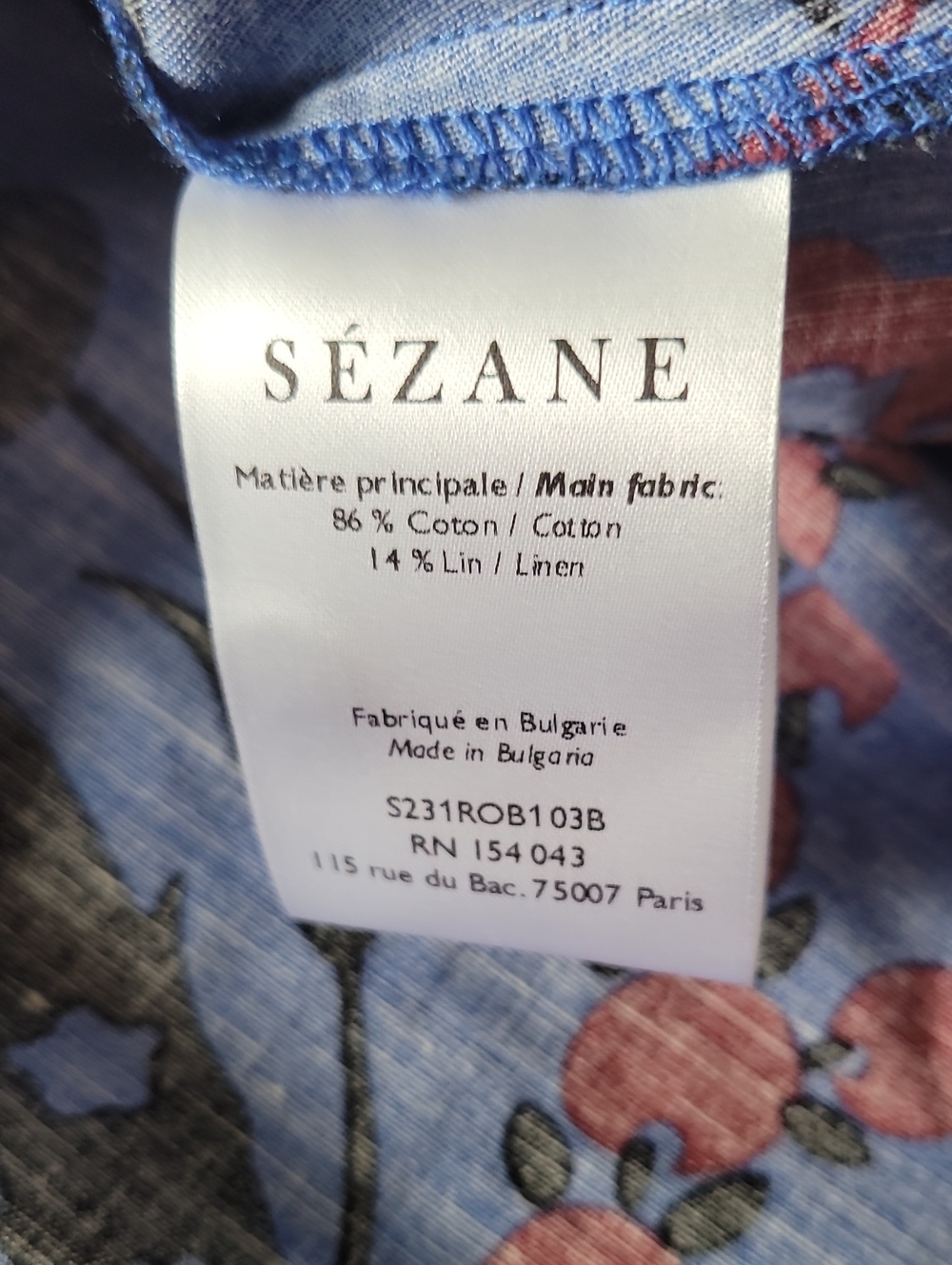 Sézane Sezane Lohla Dress in Atla blue - Picture 8 of 12